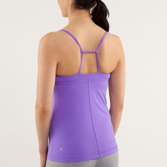 Lululemon Live Lightly Athletic Yoga Tank Power Purple / White - Picture 3 of 15